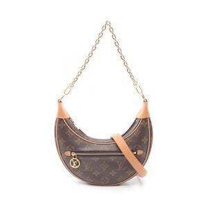 Louis Vuitton Loop Monogram Shoulder Bag Canvas Leather Brown